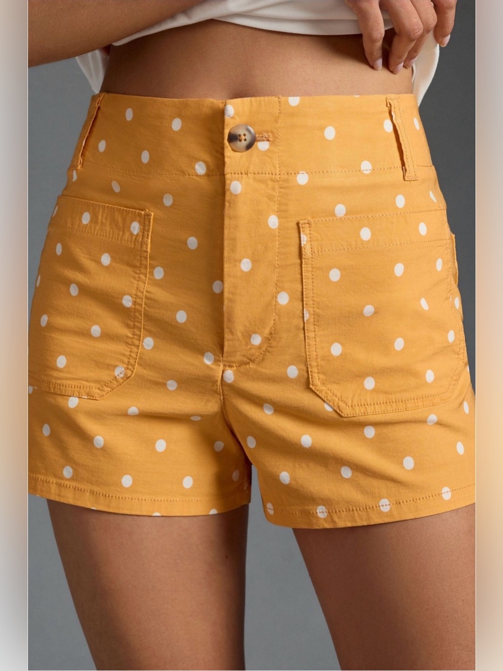 Maeve Colette High-Rose Polka Dot Shorts 16W EUC